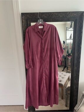 XiRENA BodenLong Button-Front Maxi Dress in Mauve Plum